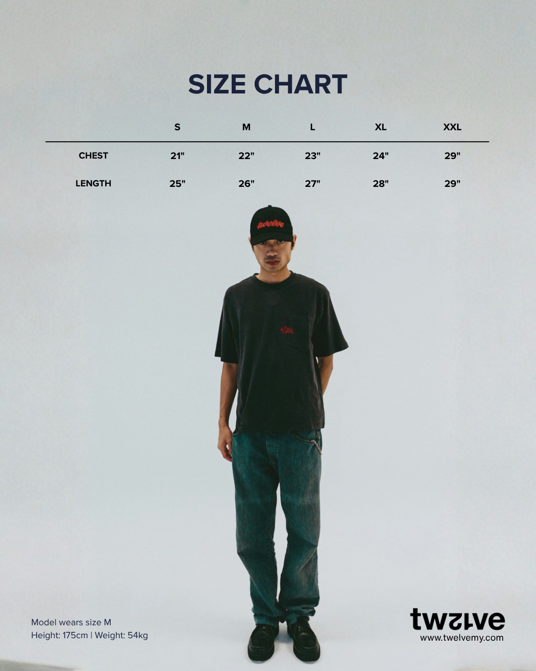 SIGN BLACK WASHED POCKET TEE