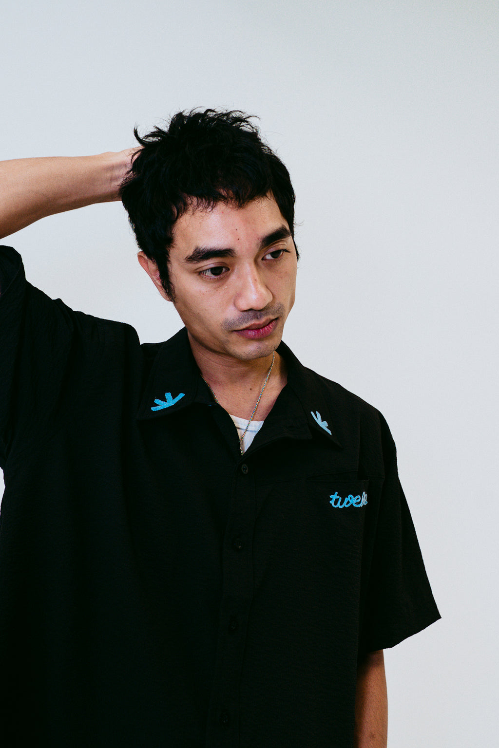 SIGNAL GRAY SEERSUCKER SHIRT