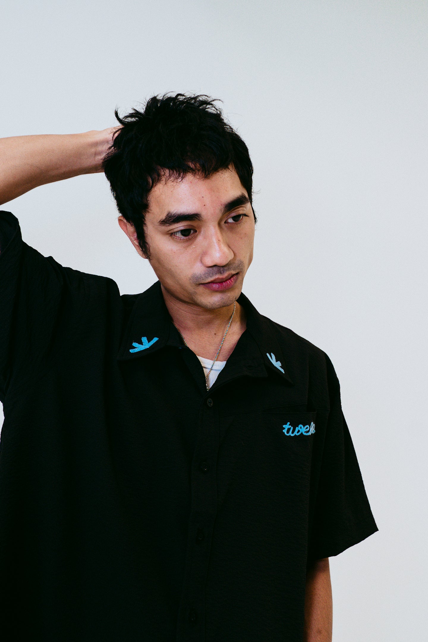 SIGNAL GRAY SEERSUCKER SHIRT